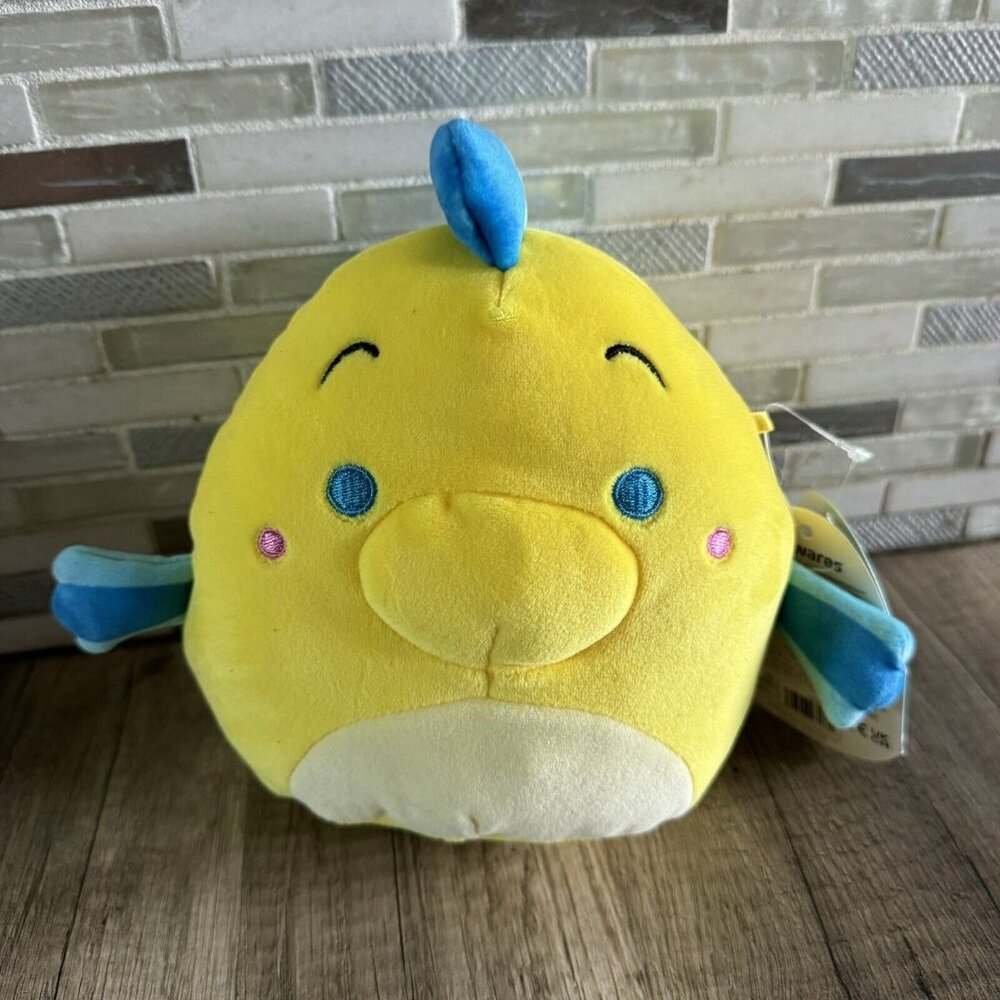NEW AUTHENTIC Squishmallow 8" Flounder Disney The Little Mermaid Plush Official